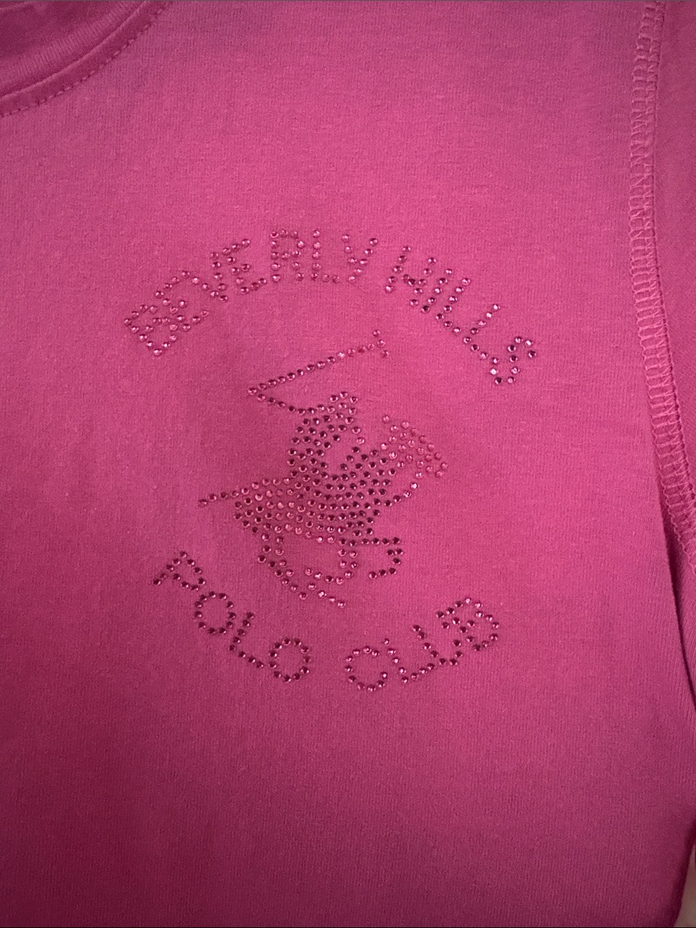 Beverly Hills Polo Club Women's Crewneck Short Sleeve Tee - Hot Pink - Picture 4 of 5